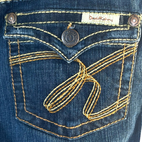 David Kahn Jeanswear Two Tone Heavy Stitching & Brass Hardware Jeans in Size 14 - Picture 10 of 16